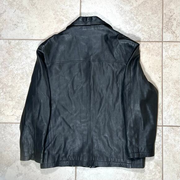 Ambition New York Black Leather Button Up Jacket Size S - Picture 4 of 13